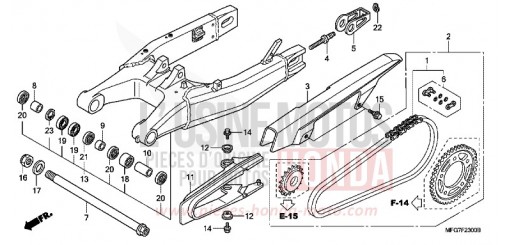 BRAS OSCILLANT CB600F7 de 2007